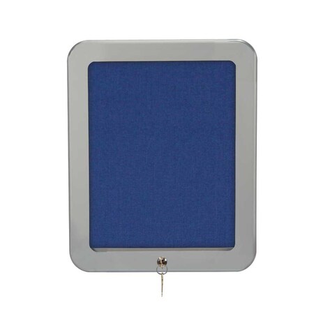 United Visual Products Outdoor Enclosed Combo Board, 72"x36", Satin Frame/Green & Ultramarine UVCB7236OD-GREEN-ULTMAR